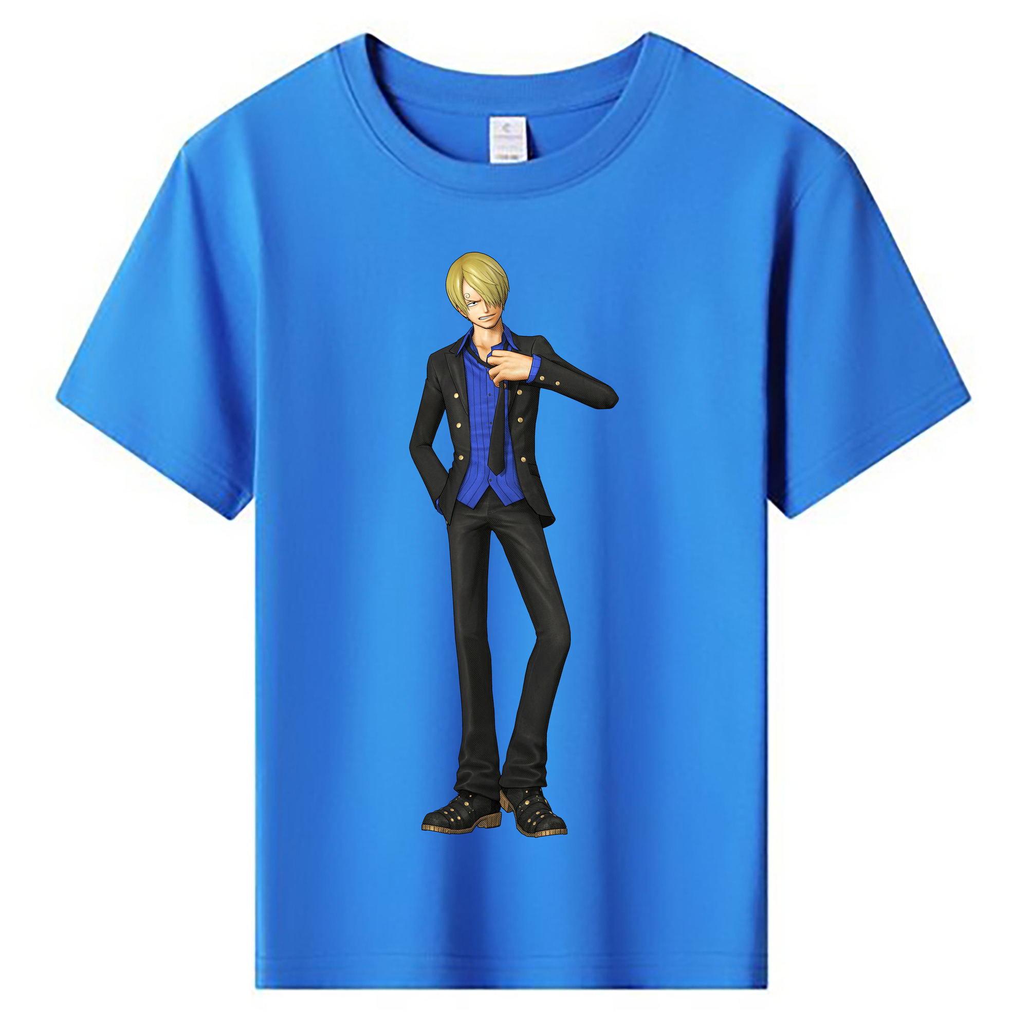 （画像用） ワンピース サンジ ONE PIECE Sanji 綿100％キッズTシャツ（フロントプリント）
